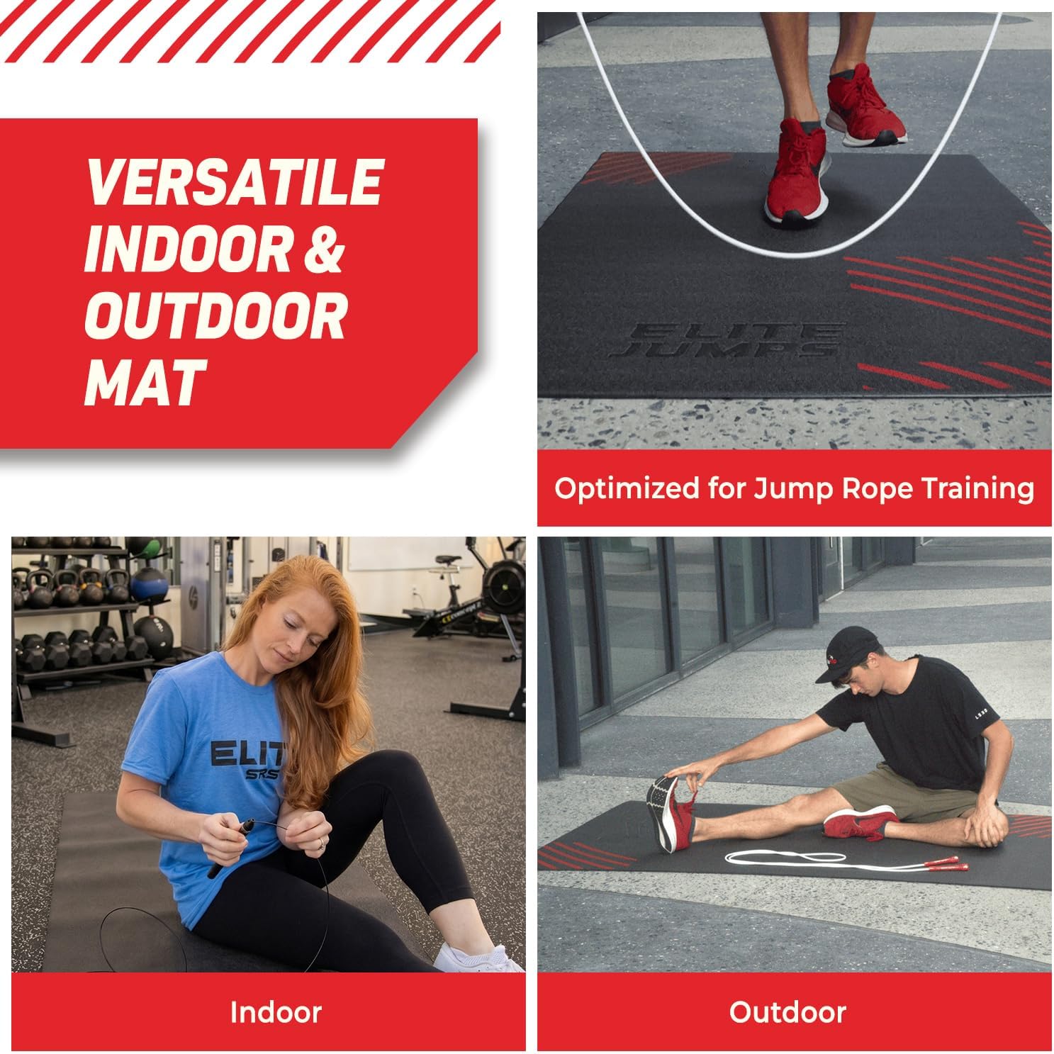 Elite Jumps Jump Rope Mat, Non-Slip Fitness Mat