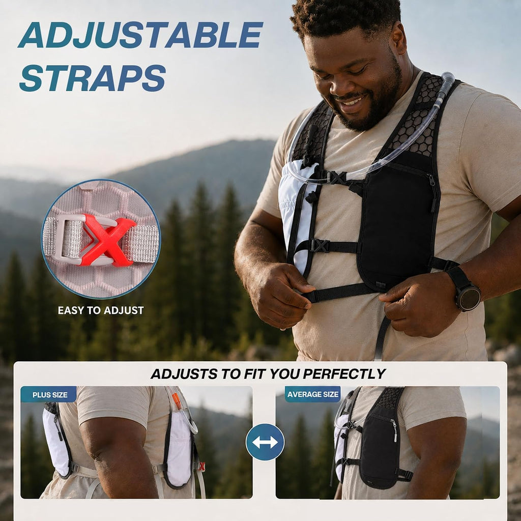 Running Vest with 2L Hydration Bladder Lightweight Pack