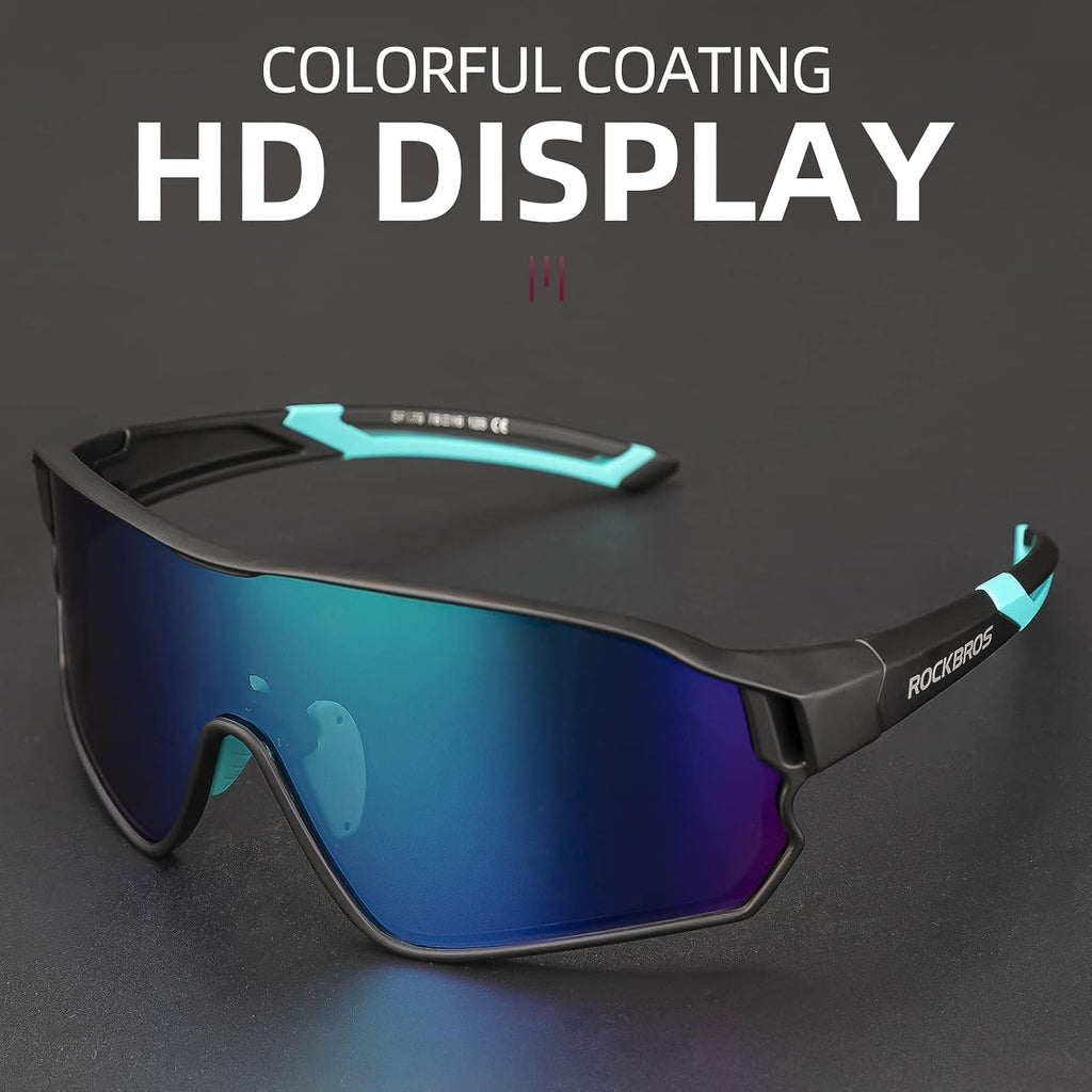 ROCKBROS Polarized Sports Sunglasses Anti-Glare HD Cycling Sun Glasses