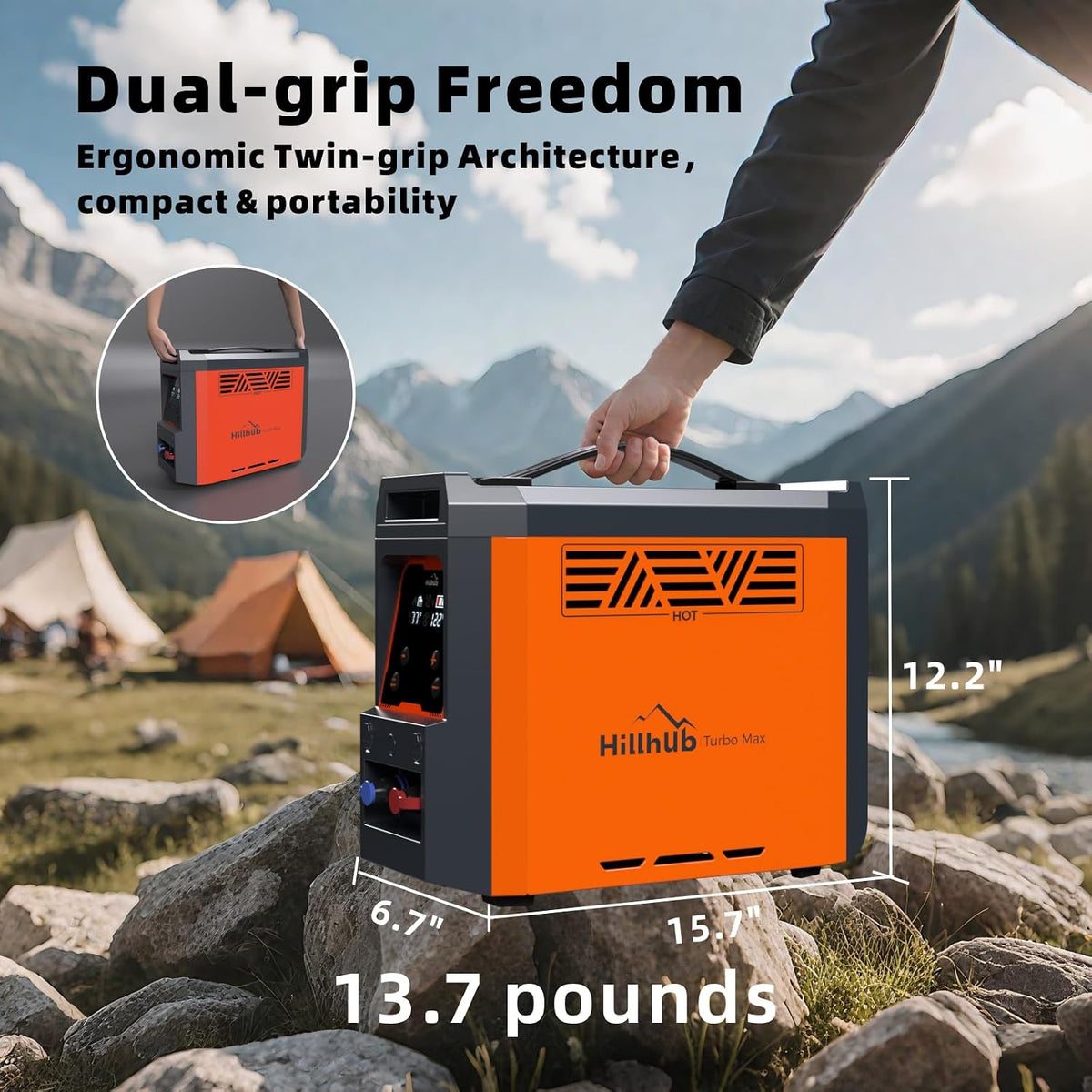 Hillhub Portable Propane Water Heater for Camping Instant Hot & Shower Pump