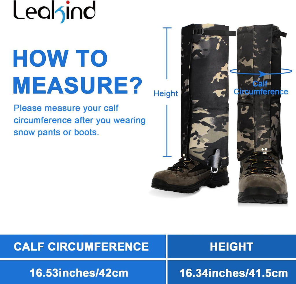Leg Gaiters - Waterproof Snake Gaiters Snake Chaps, HIGH-Performance Leg Gaiters Hiking Hunting Snow Boot Gaiters Snake Proof Gaiters Outdoor Boots Cover Legging Gaiters Fit for Men &amp; Women