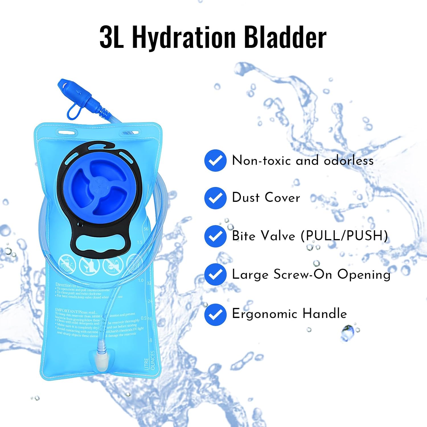 Zavothy 20L Multipurpose Hiking Backpack with 3L Water Bladder – Durable Hydration Backpack with Insulated Bladder Compartment, Hidden Helmet Holder & Rain Cover – for Hiking, Commuting, and Camping