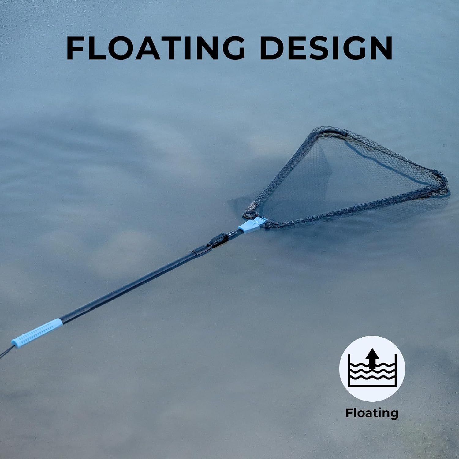 Calamus Triangle Fishing Net with Non-Slip Elastomer Handle