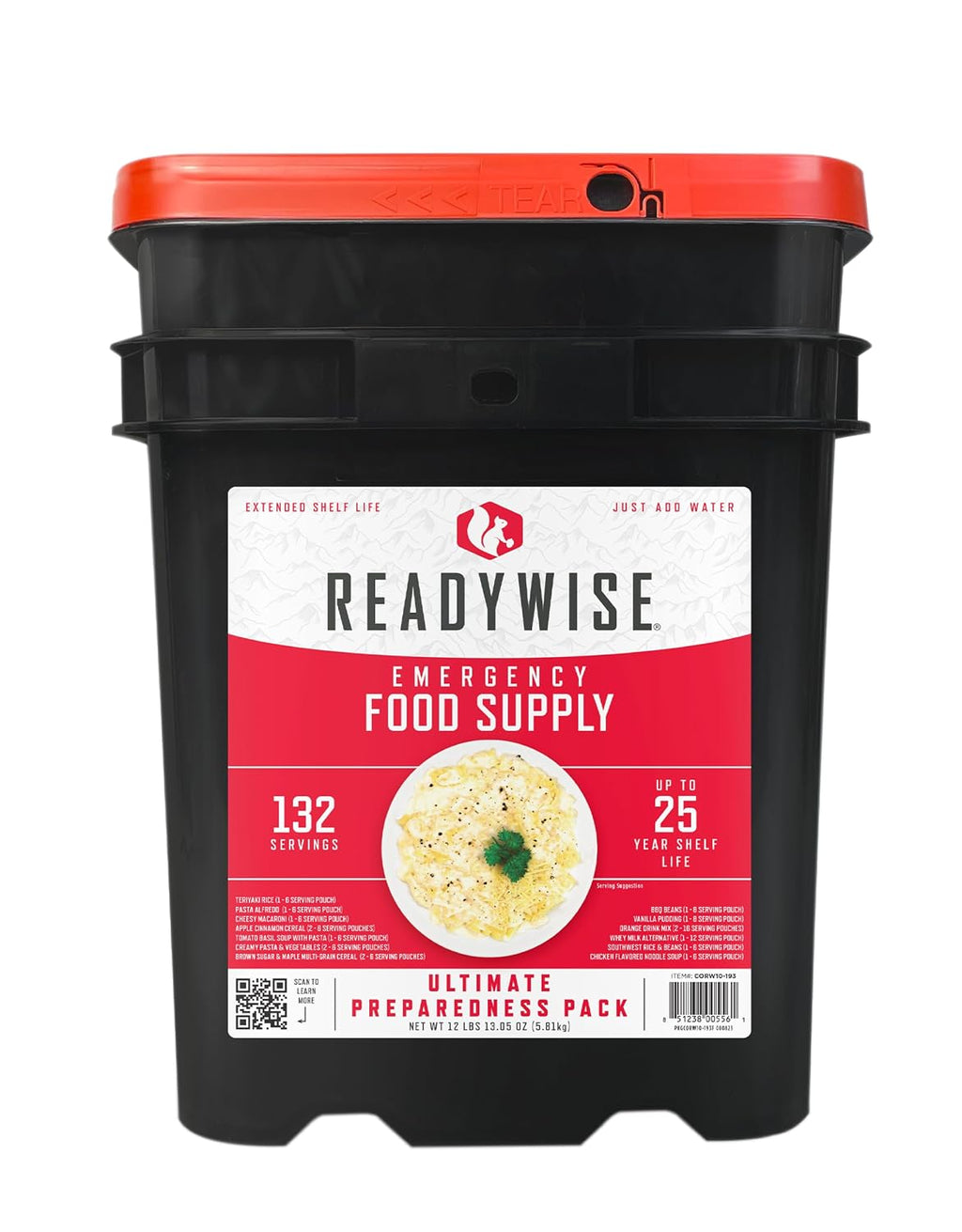 READYWISE Emergency Food Survival Supply BBQ Beans Bucket, 120 Servings