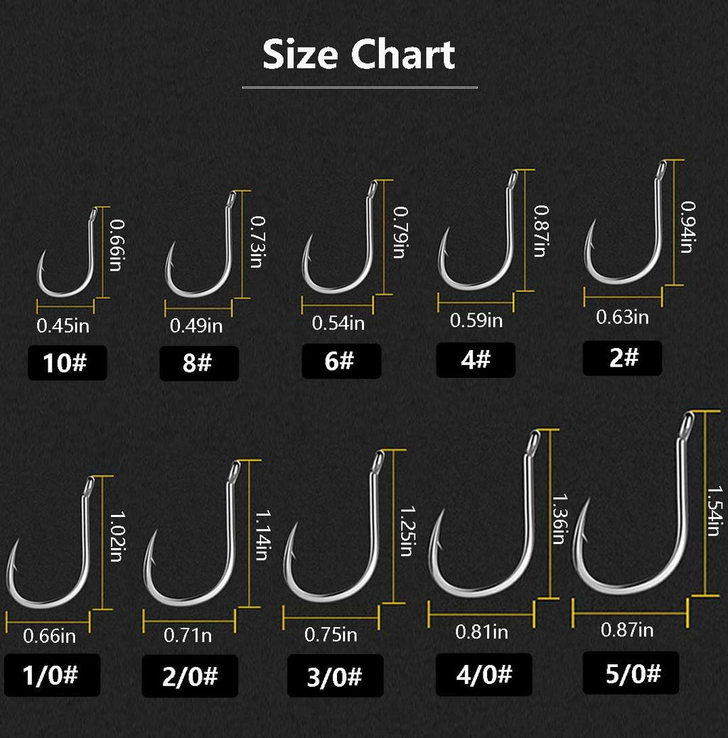 Dyxssm 150pcs/lot Circle Fishing Hooks Extra Strength Octopus Barb Fishing Hook with Offset Ponit
