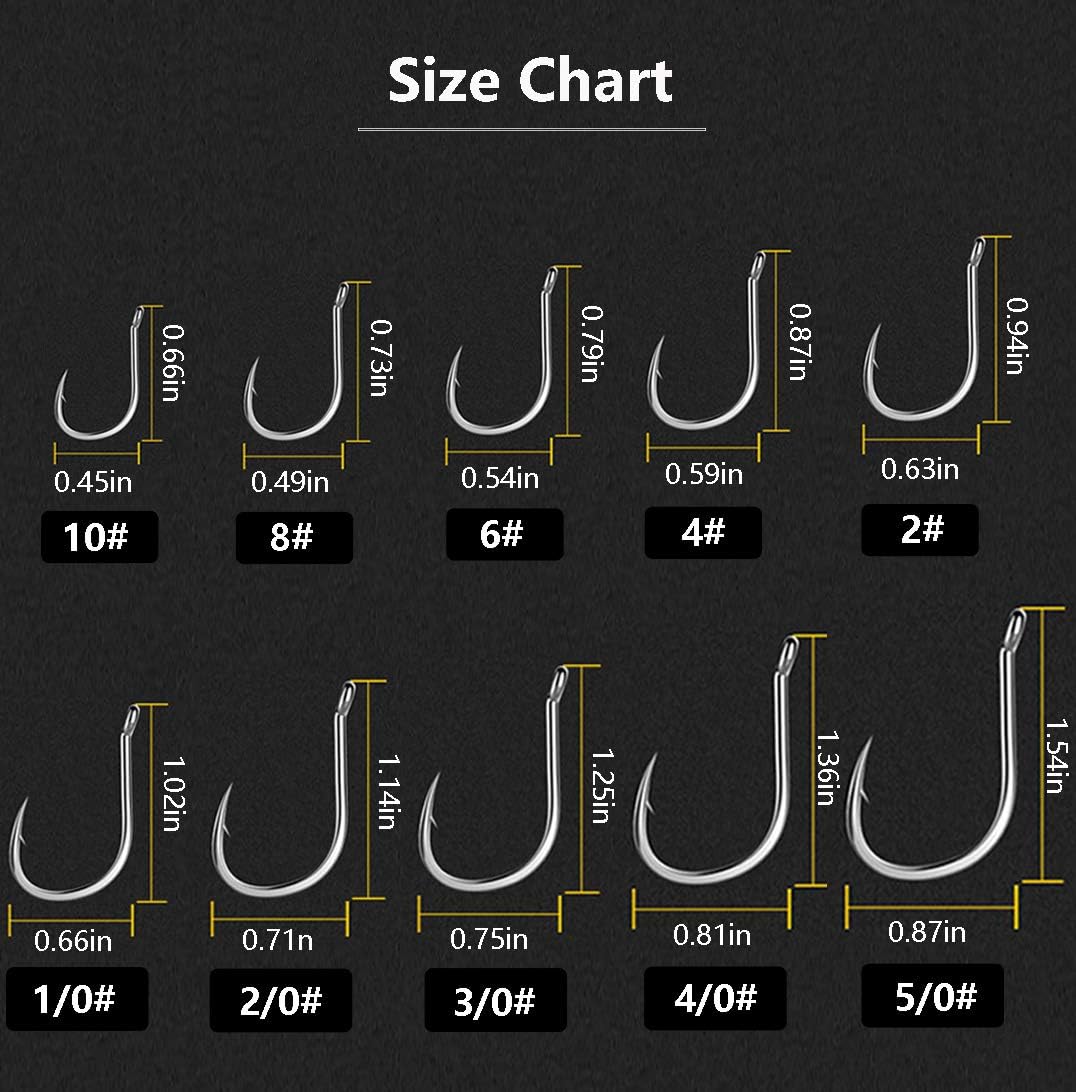 Dyxssm 150pcs/lot Circle Fishing Hooks Extra Strength Octopus Barb Fishing Hook with Offset Ponit
