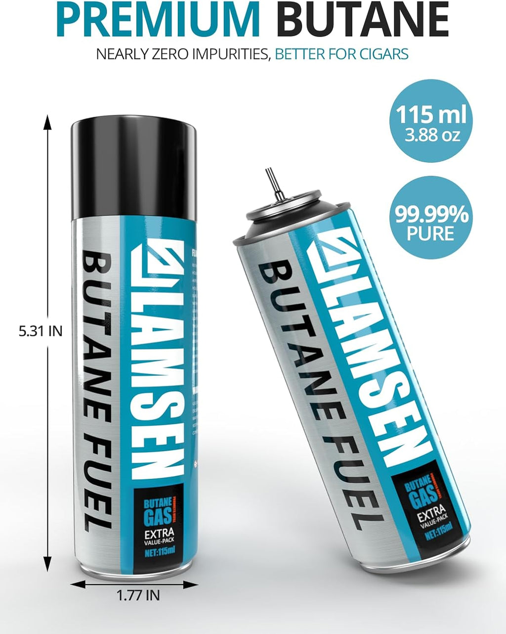 Butane Refill - 115ml, Butane Fuel for Torch Lighter, 3 Can