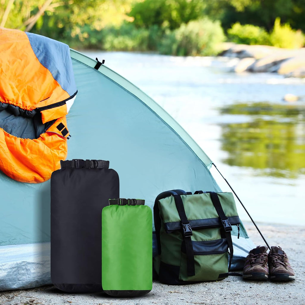 6 Pcs Waterproof Dry Bag Set for Kayaking & Camping(Dark)