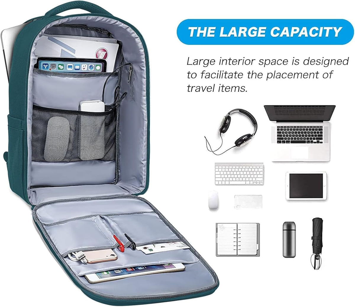 MOSISO 15.6-16 inch 35L Laptop Backpack with USB Charging Port