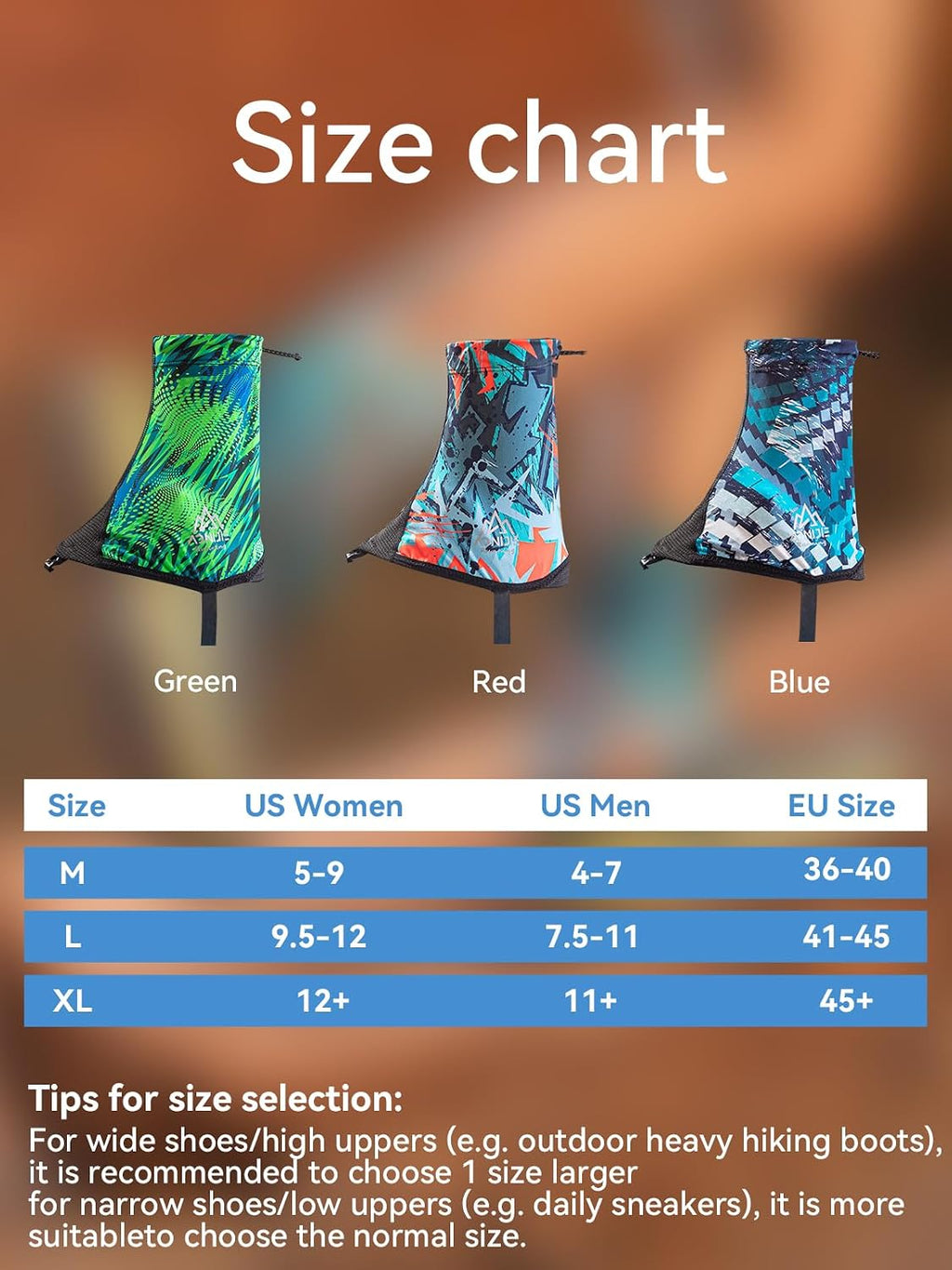 Trail Gaiters Low Shoes Gators for Hiking Boots Breathable Boots Gators for Running