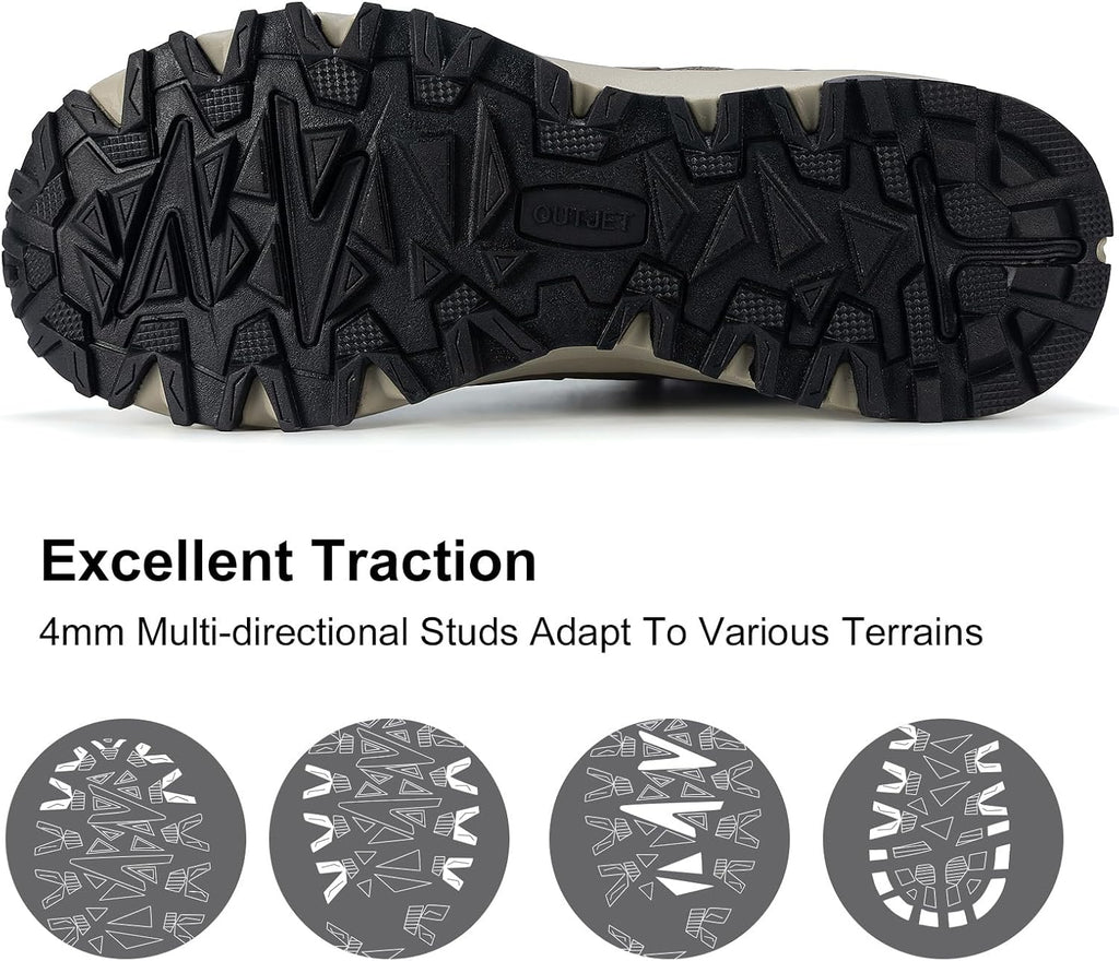 Men's Waterproof Hiking Boots Lightweight Comfortable Outdoor Walking Trail Boots Shoes