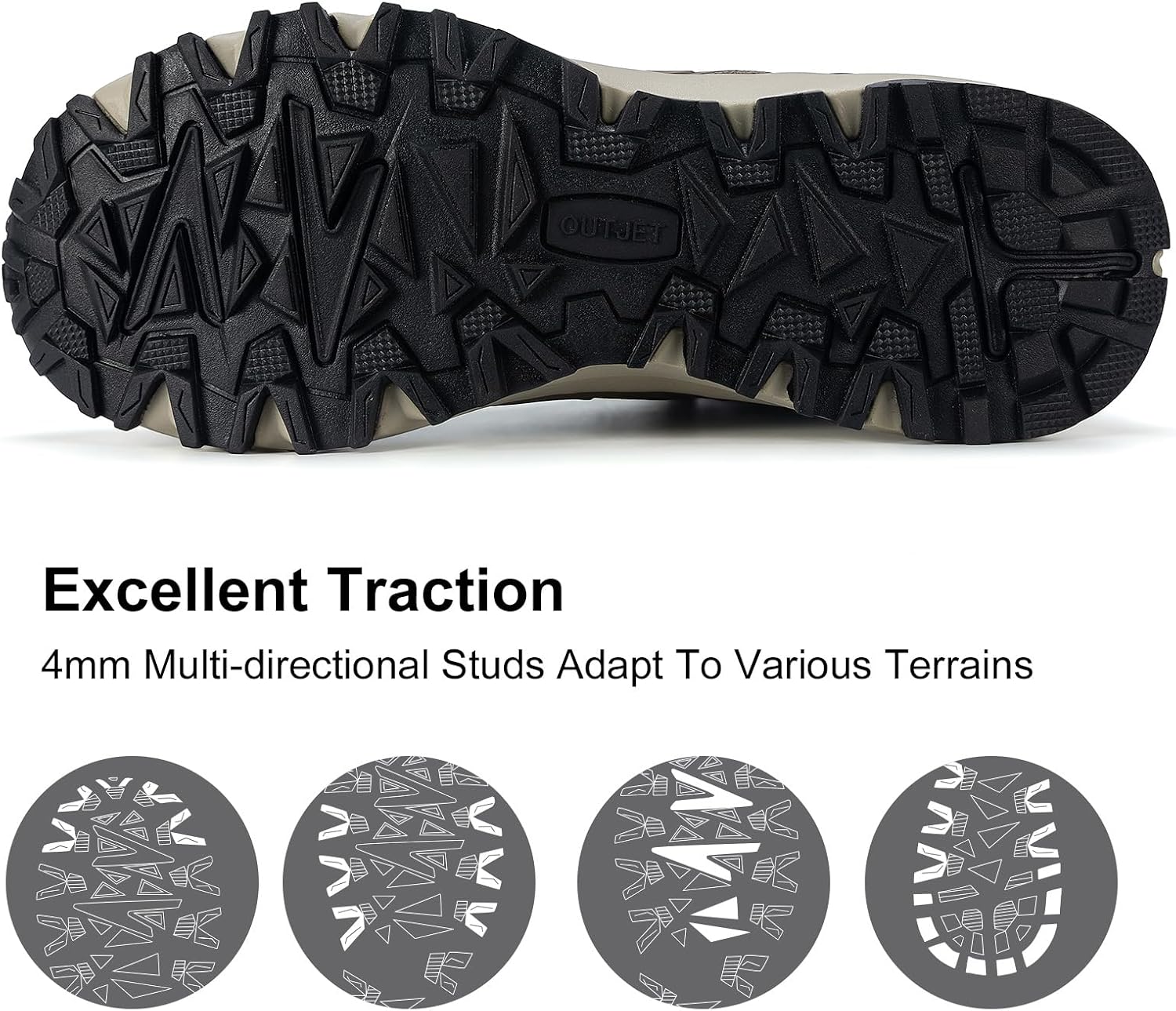 Men's Waterproof Hiking Boots Lightweight Comfortable Outdoor Walking Trail Boots Shoes