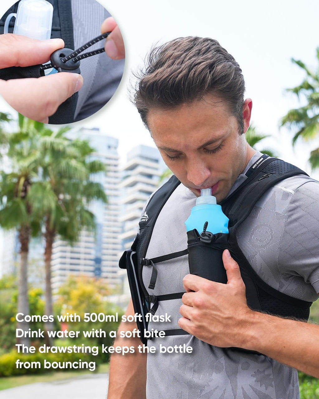 Zelvot Running Vest for Women Men, Touchscreen Phone Pocket