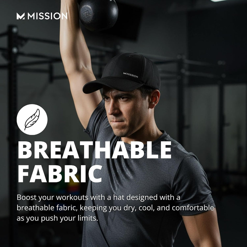 MISSION Cooling Performance Hat, Unstructured Low-Profile Adjustable Fit - UPF 50 - for Running, Workouts & Outdoors