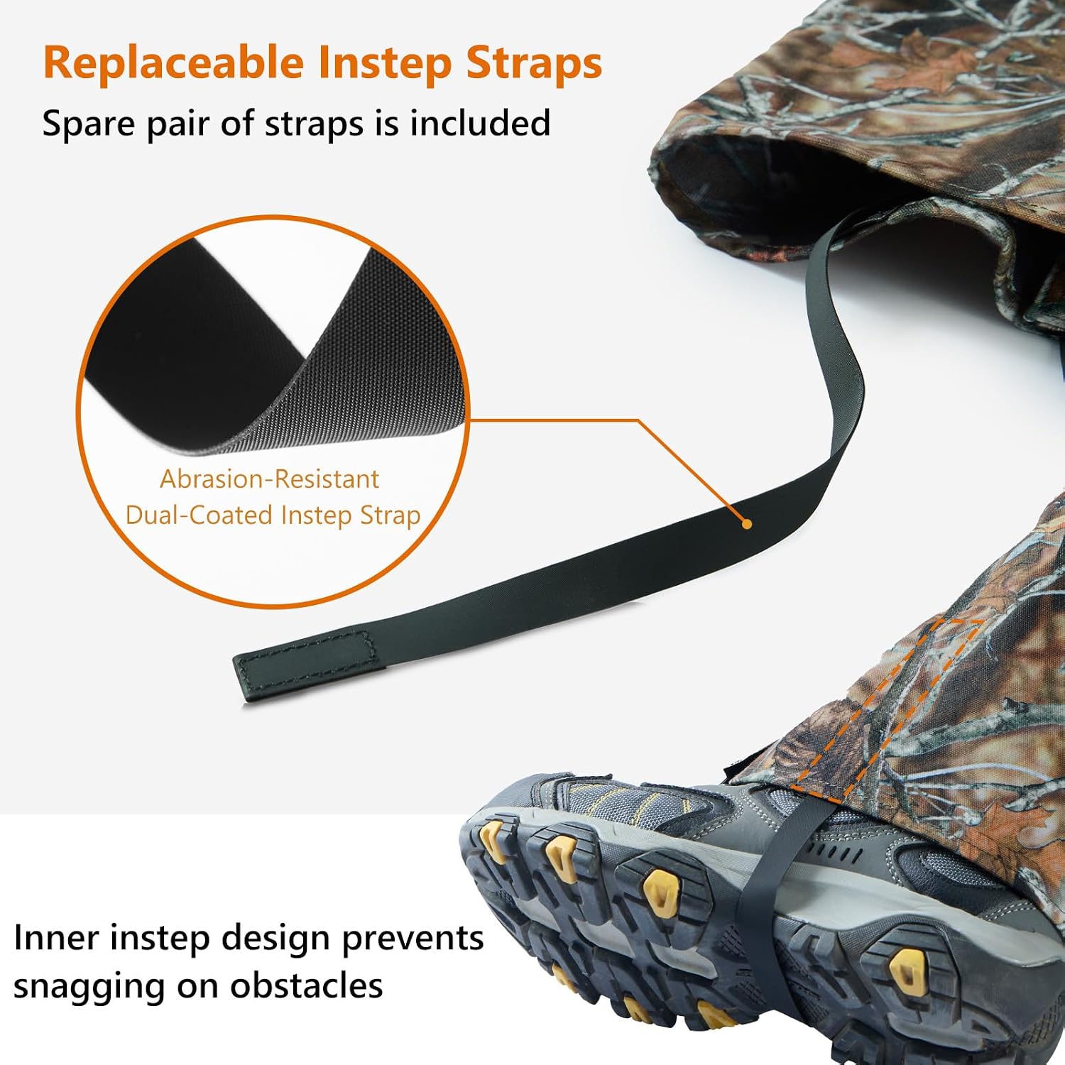 BASSDASH Waterproof Hunting Leg Gaiters, Camo Lightweight Boot Gaiters