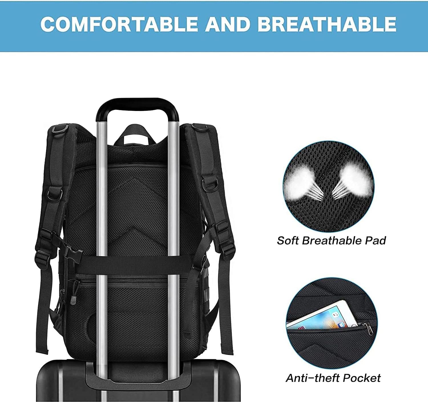 MOSISO Camera Backpack, DSLR/SLR/Mirrorless Tactical Camera Bag Case