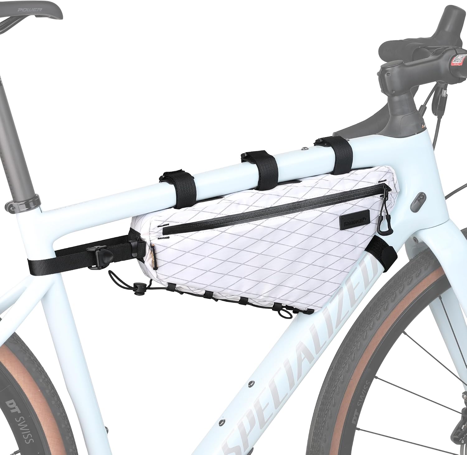 Rhinowalk Bicycle Front Frame Bag Waterproof Bicycle Bag 0.9L Cycling Accessories Nylon Pack Pouch for MTB Road Bike Cycling Commuting and Outdoor Adventures