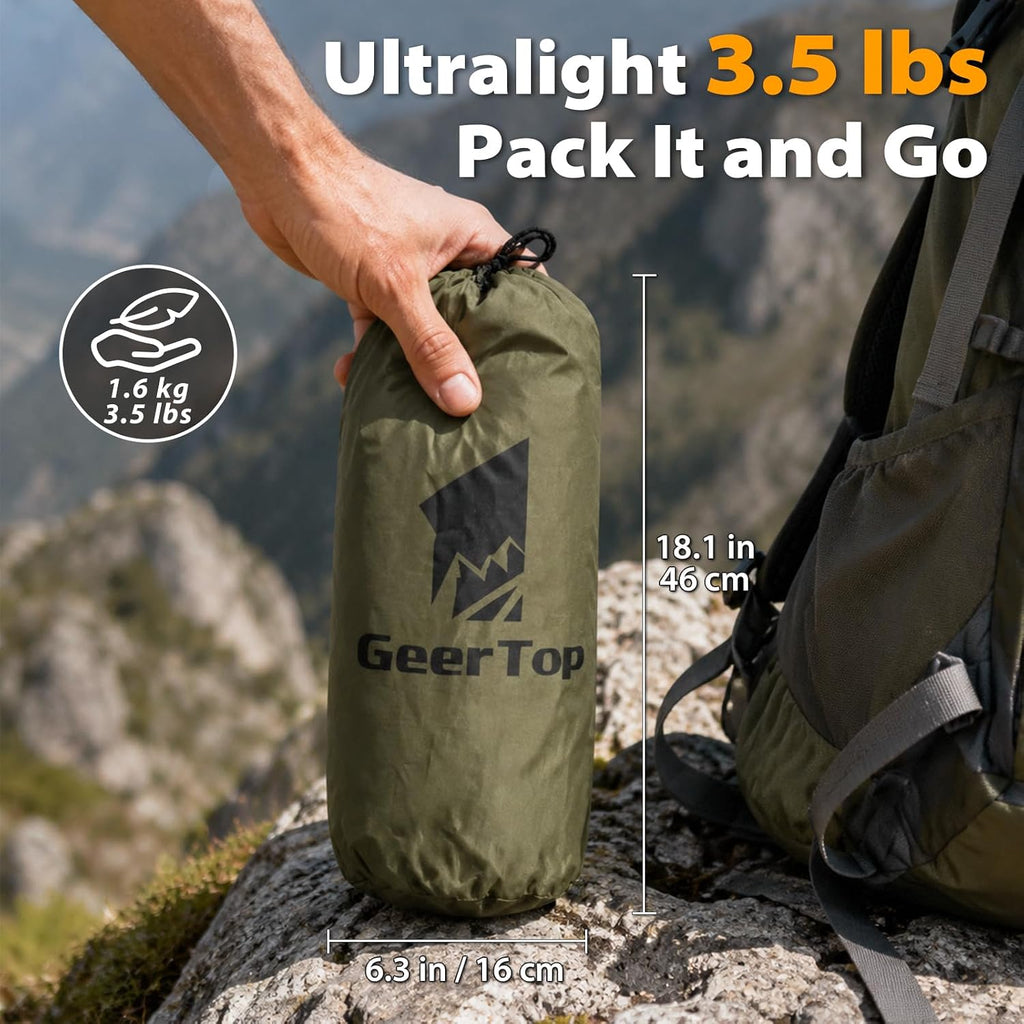 GEERTOP 17 x 10 ft Camping Tarp, Waterproof Rain Fly