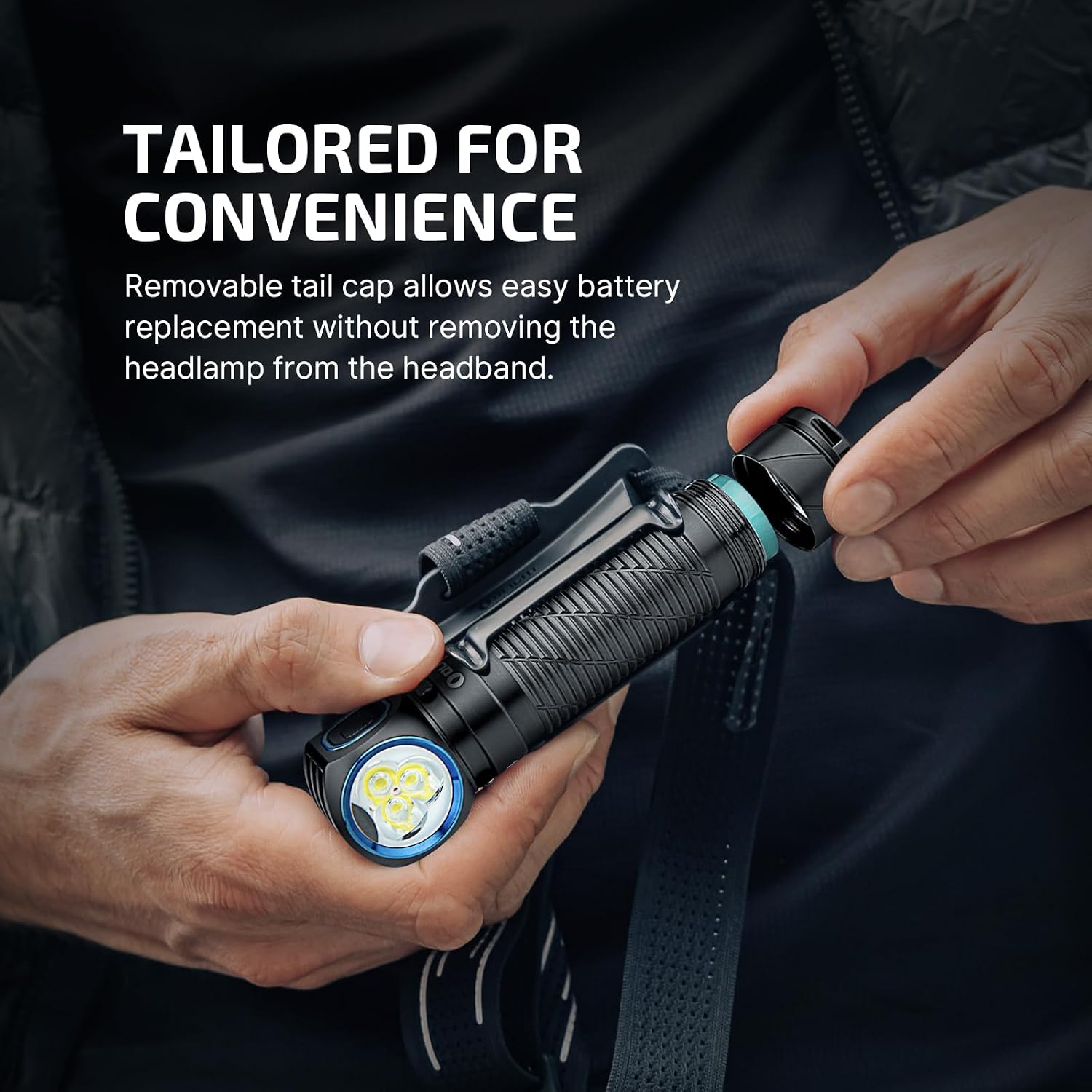 OLIGHT Perun 3 Headlamp Rechargeable, Red Light, Waterproof, Black