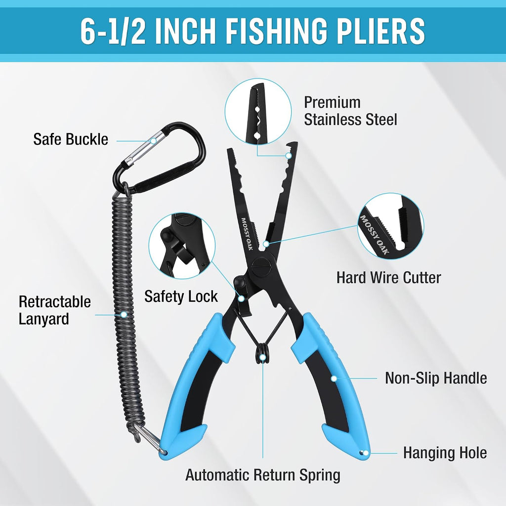 Mossy Oak Fishing Tools Kit – Fishing Plier and Fish Lip Gripper Set