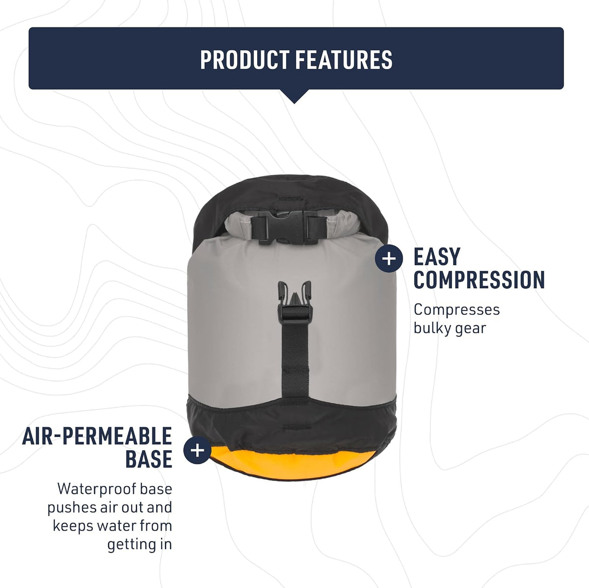 Sea to Summit eVac UL Compression Dry Bag, 3 Liter, High Rise Grey