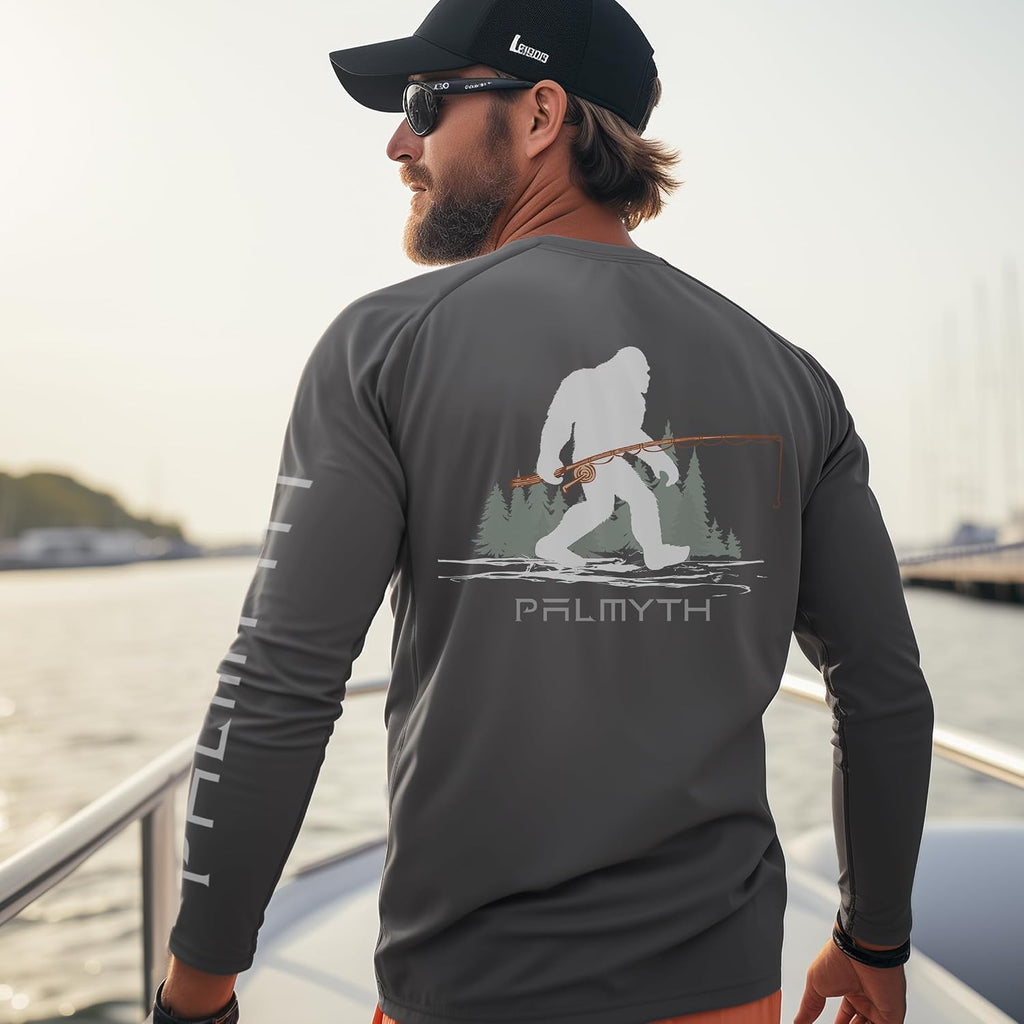 Palmyth Fishing Shirts for Men Long Sleeve UPF 50+ T Shirt Sun Protection