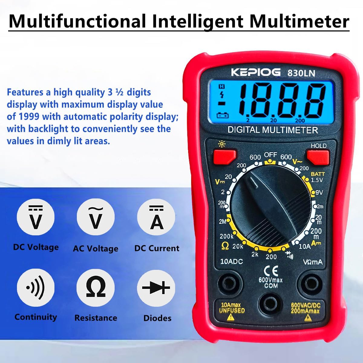 Soldering Iron Kit, 80W Electric Solder iron, Adjustable Temperature (180°C- 500°C）, With Multimeter, Magnifier Welding Helping Hand, Heat shrink tubing, Solder Wire, Desoldering pump.
