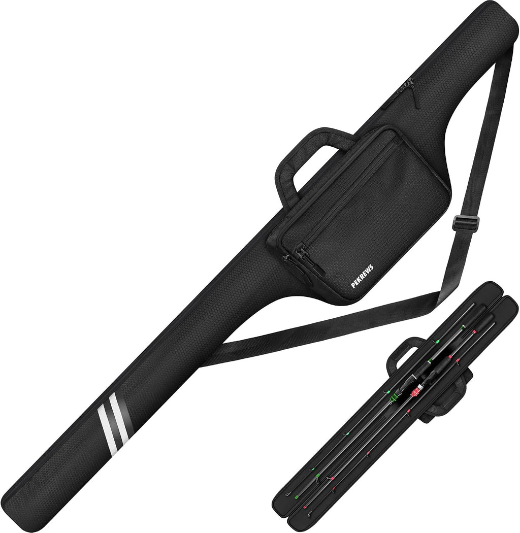 PEKREWS Fishing Rod Case, 53.5inch Fishing Pole Bag with Tackle Pockets