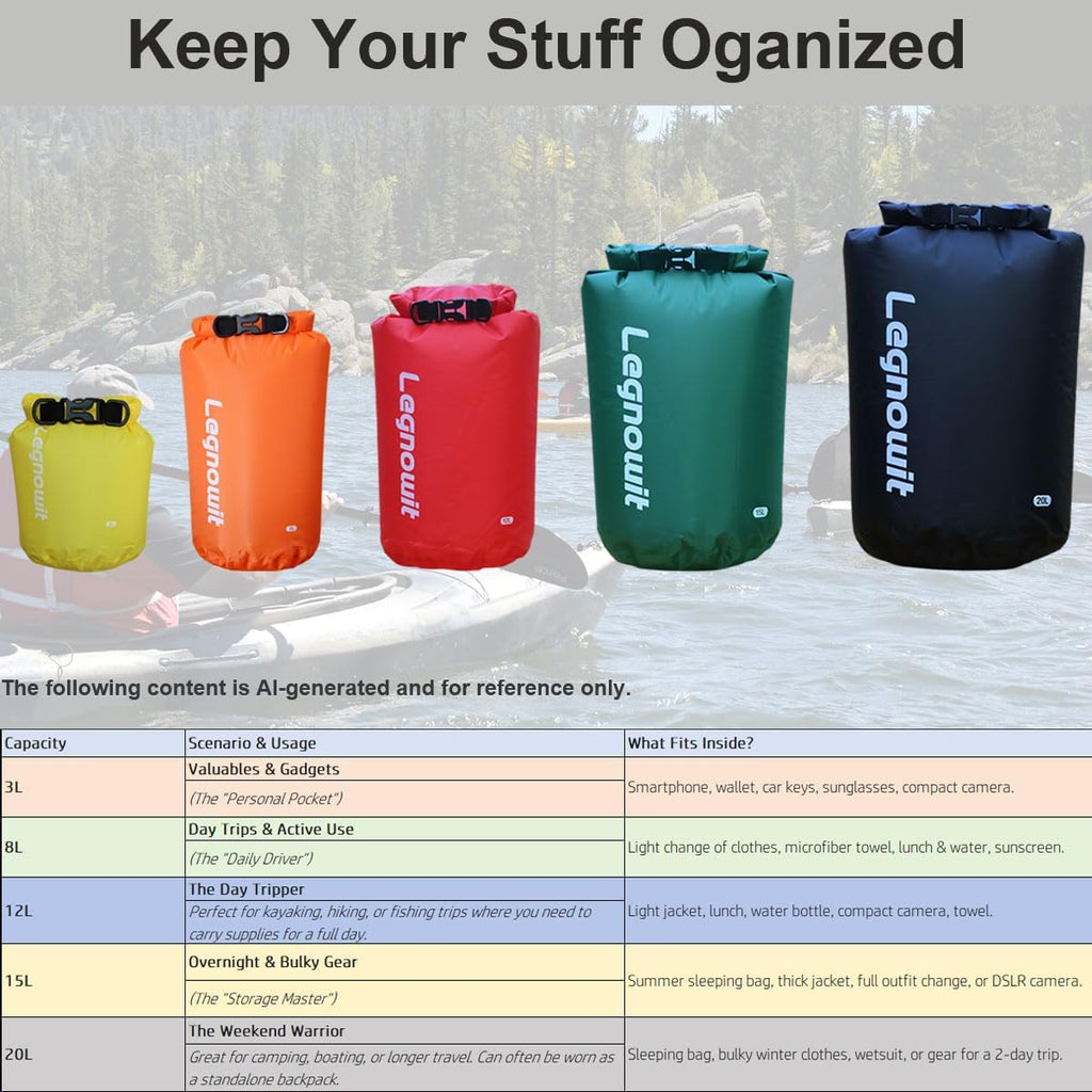 Dry Bag, 3 Pack/5 Pack