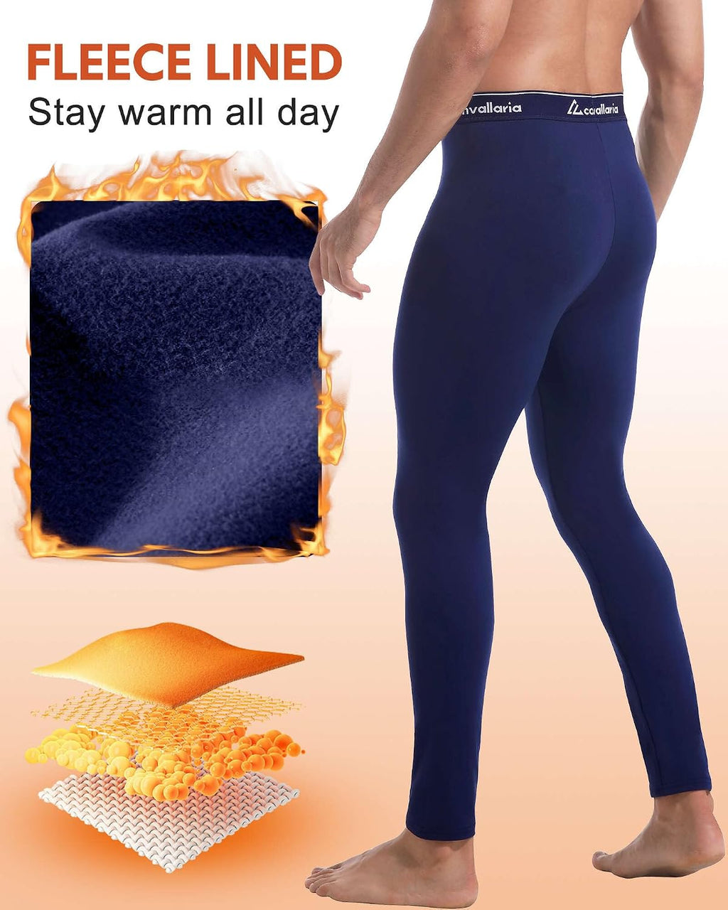 Men's Thermal Pants Long Johns Bottom Athletic Base Layer