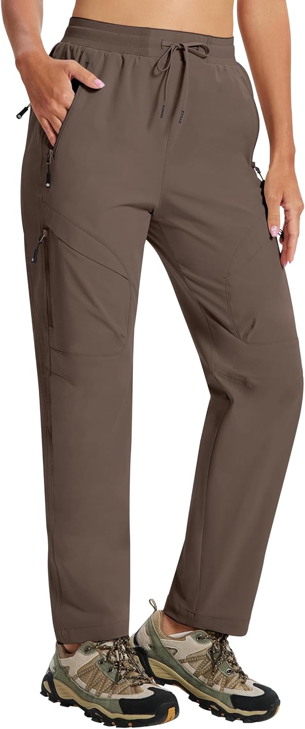 AIRIKE Women's Hiking Cargo Pants Lightweight Quick Dry Joggers Sweatpants Casual Work Travel Outdoor Pant with Pockets