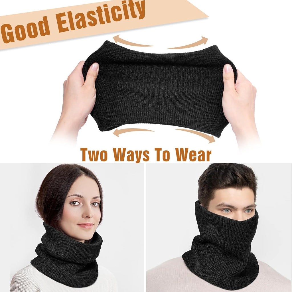 Fivali Winter Neck Warmer Gaiter for Men Women: Thick Windproof Neck Scarf