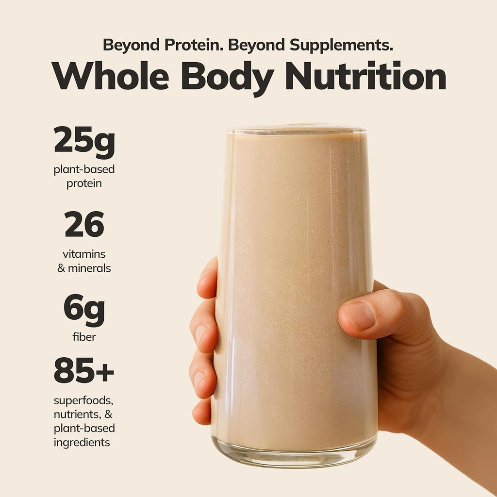 Ka'Chava Whole Body Meal Shake Vanilla - Vegan Protein Powder with 85+ Superfoods & Greens – Plant-Based Meal Replacement with Probiotics & Digestive Enzymes- 5 Servings