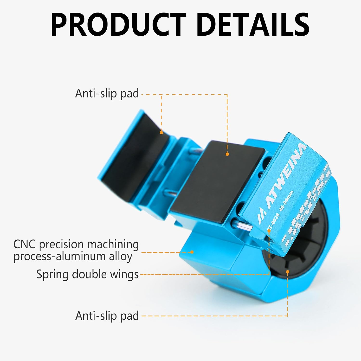 Bike Handlebar Mounts for 4.5-7.7 Phones (Blue)