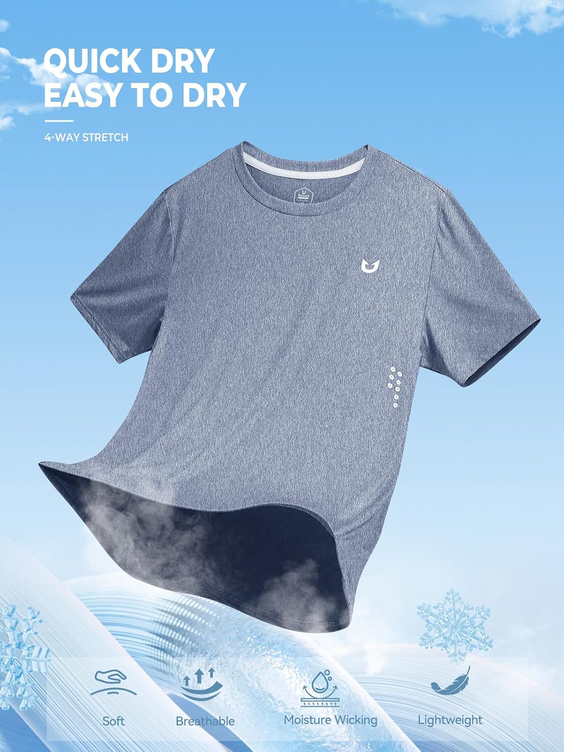 NORTHYARD Men's Athletic Running T-Shirts Quick-Dry Lightweight Workout