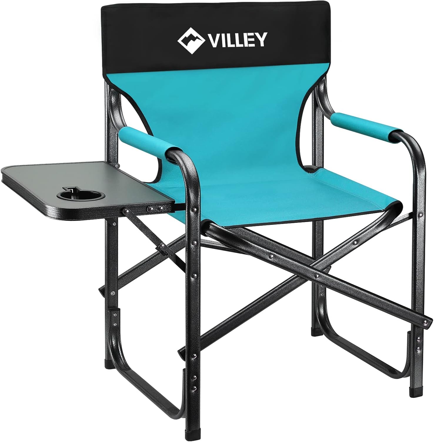 VILLEY Heavy Duty Directors Chair, Folding Camping Chair, 350 lbs Capacity