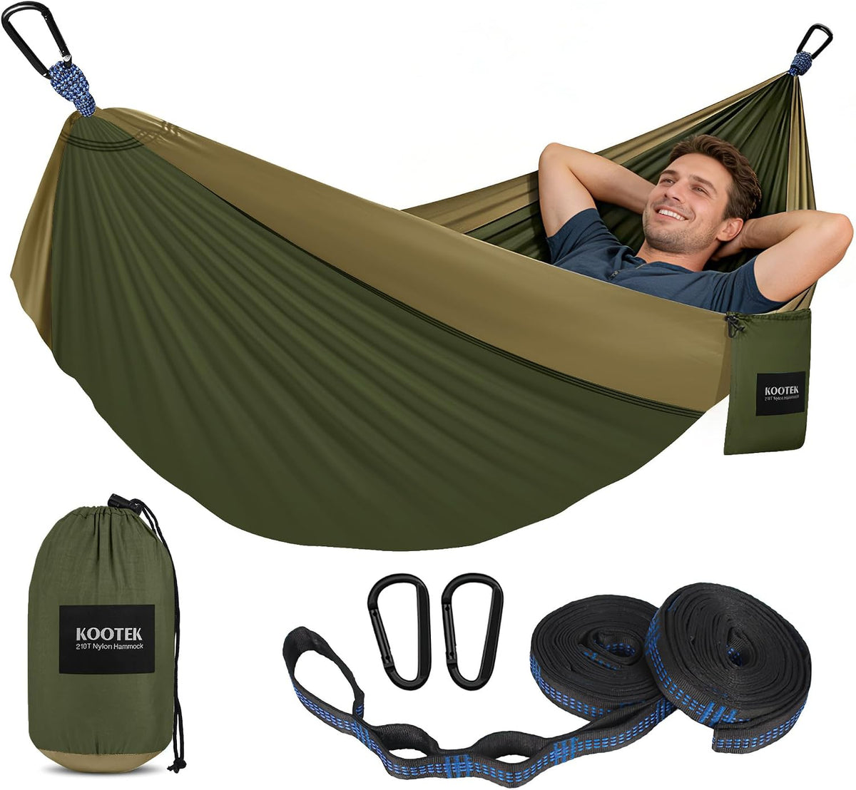 Kootek Camping Hammock 500lbs Capacity Outdoor Camping Essentials, Double