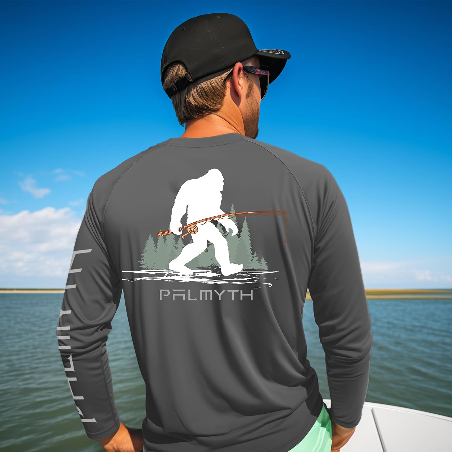 Palmyth Fishing Shirts for Men Long Sleeve UPF 50+ T Shirt Sun Protection