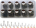 AMHDV 300Pcs/ 500Pcs/ 1000Pcs Small Fishing Hooks, 10 Different Sizes Tiny Fish Hook Set for Freshwater