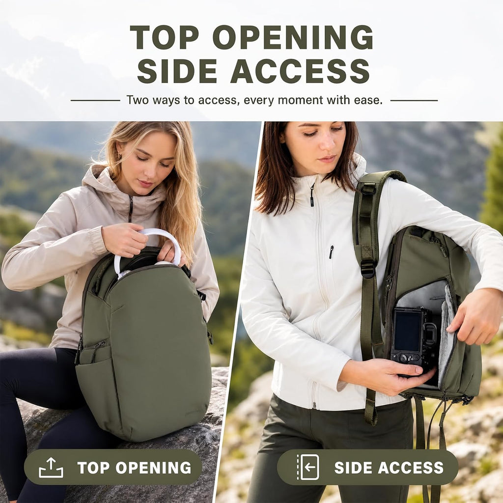 Besnfoto Lightweight Camera Backpack - Everyday Laptop Bag for DSLR Drone