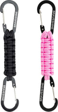BRAVESHINE Paracord Keychain Carabiner Clip | D Ring Hanger Lanyard Hook