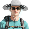 AMACOOL Bucket Hat Fan, Gifts for Him Father Dad Husband, Fishing Essentials for Women Men Camping Hiking Beach Gardening
