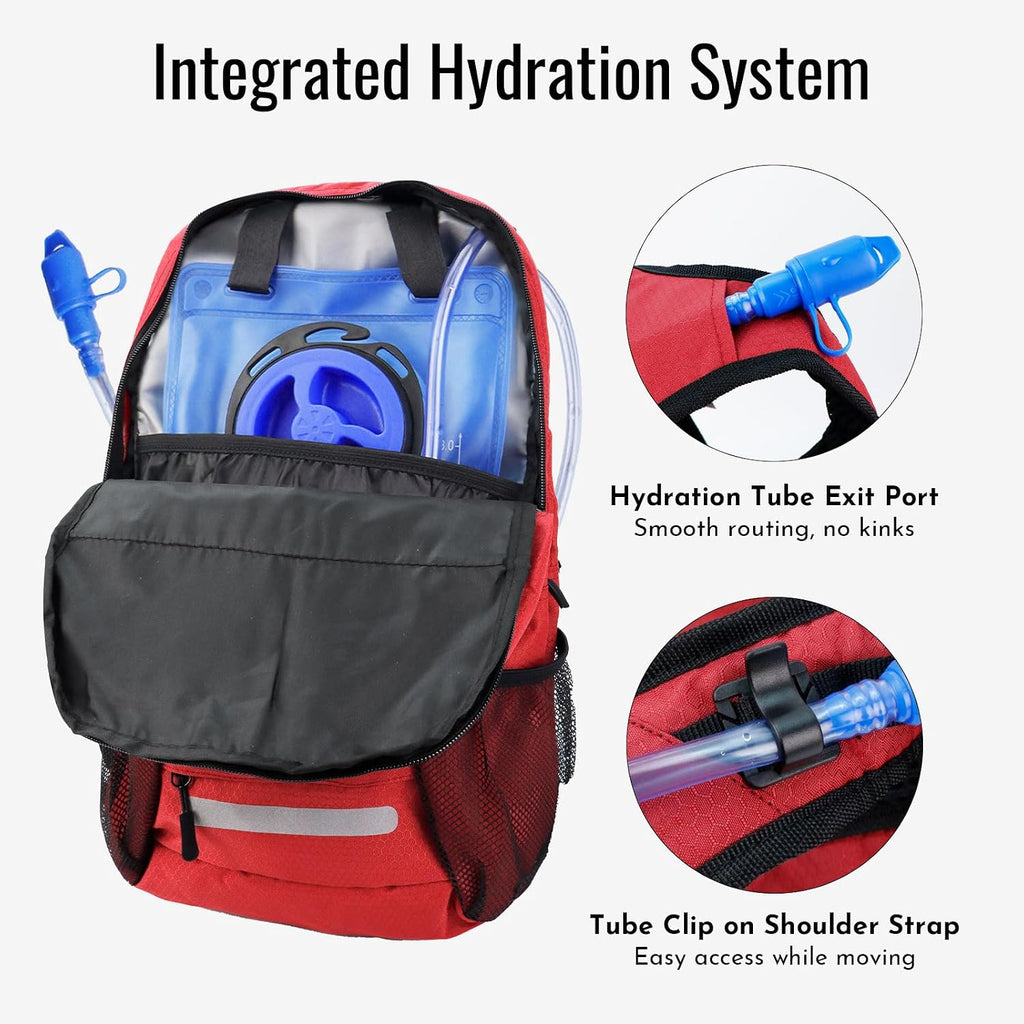 Zavothy 20L Multipurpose Hiking Backpack with 3L Water Bladder – Durable Hydration Backpack with Insulated Bladder Compartment, Hidden Helmet Holder & Rain Cover – for Hiking, Commuting, and Camping