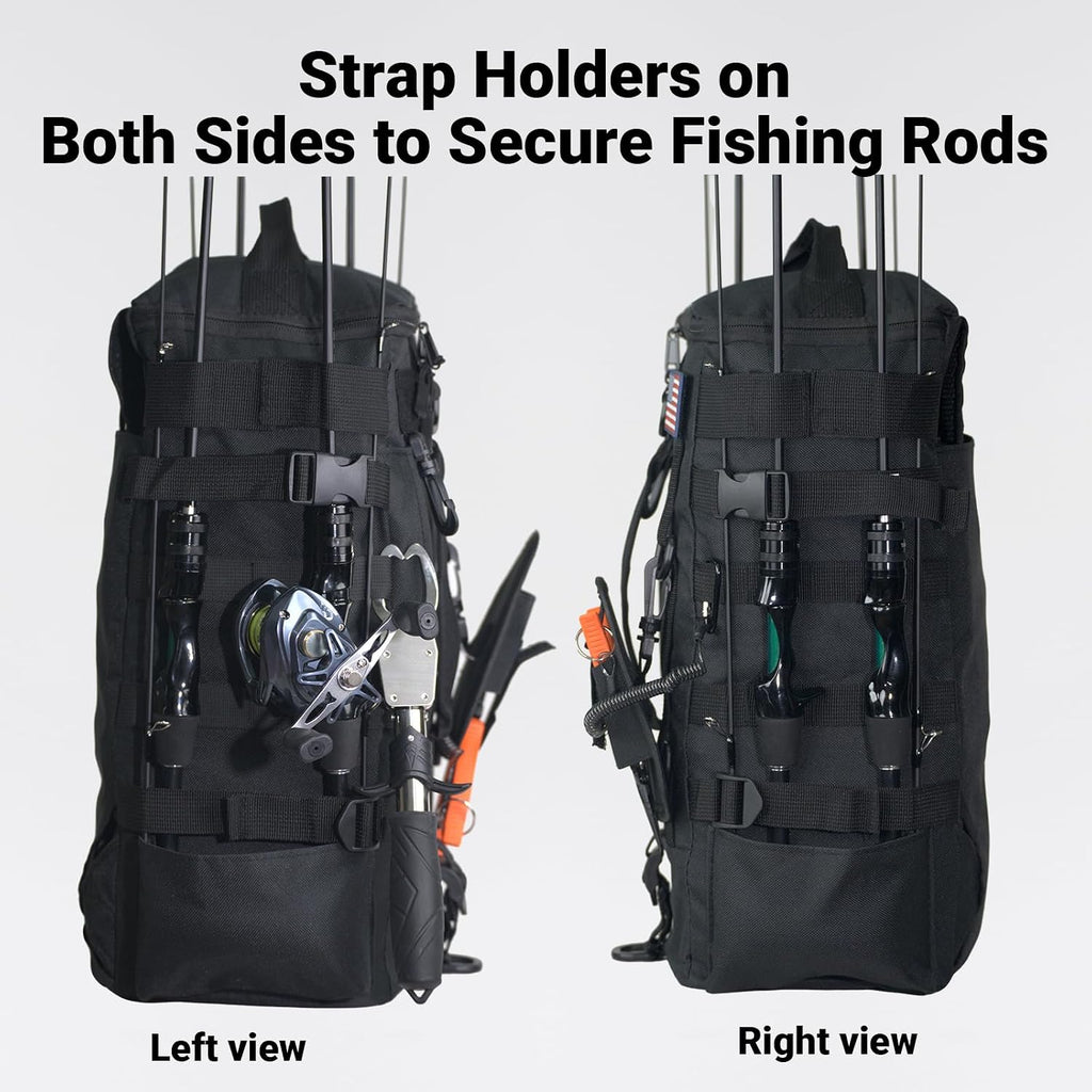 kokkoya Small Fishing Backpack with 2 Rod Holders, 16L Kayak Tackle Bag