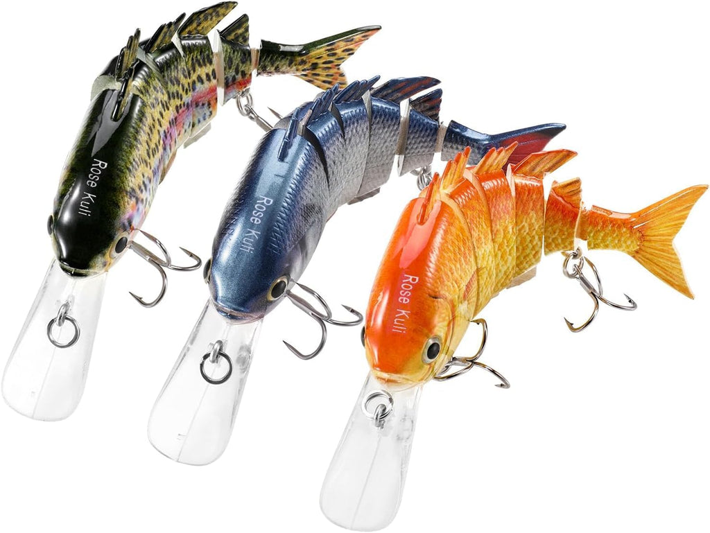 Fishing Lures for Bass Trout Topwater Multi Jointed Swimbaits