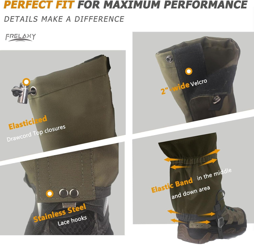 Frelaxy Leg Gaiters Ultra HIGH-Performance Hunting Gaiters Hiking Gaiters
