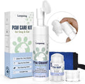 Leopong Dog Paw Cleaner Kit with Paw Balm, No-Rinse Foam, Silicone Brush