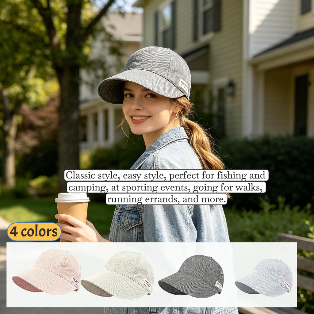 Womens Sun Hat with Ponytail Hole Outdoor UV-Protection-Foldable Beach Caps,Lightweight,Summer Wide Brim Bucket Hat