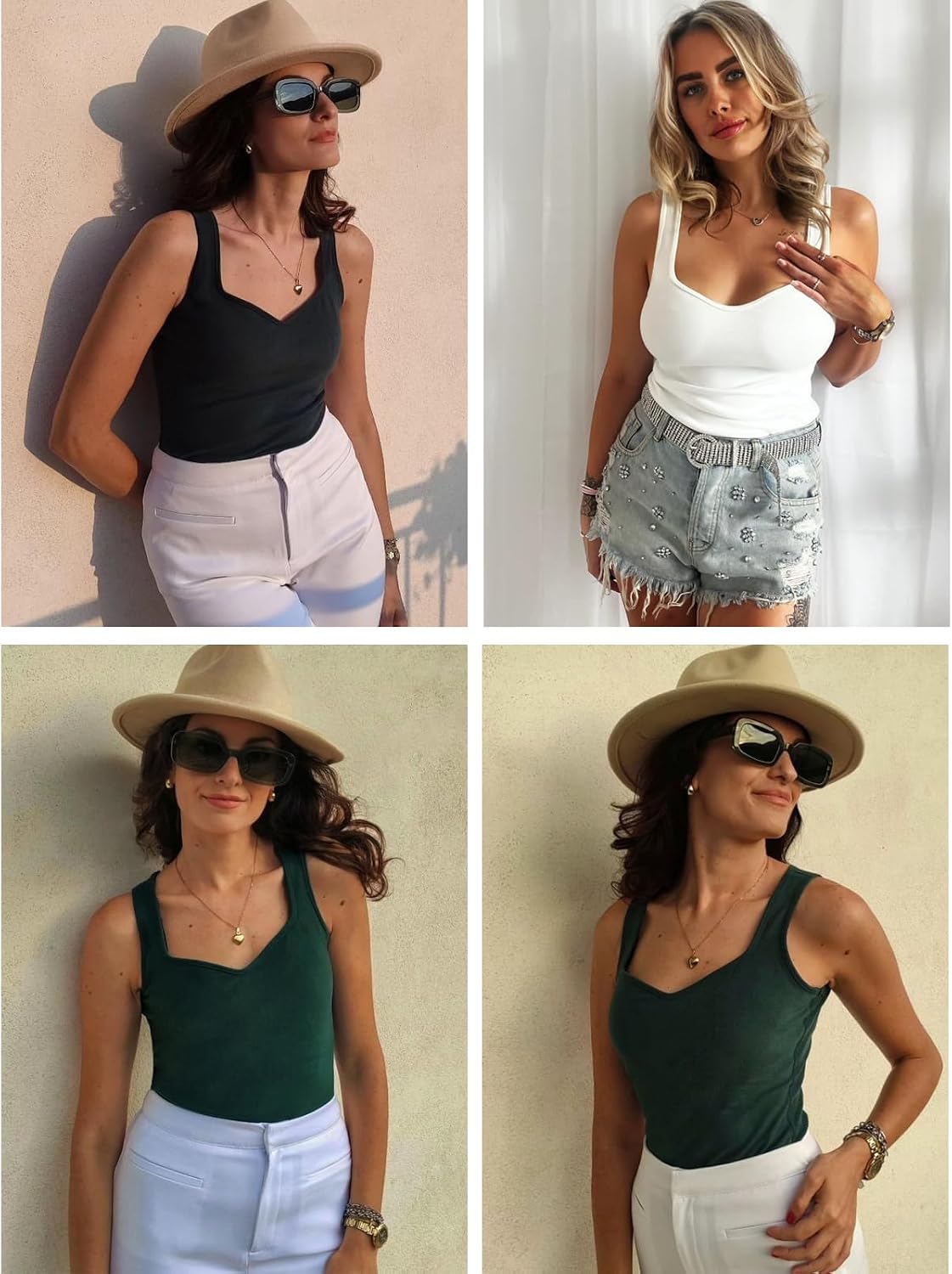WOWENY Thermal Fleece Tank Top for Women V Neck Sleeveless Shirts Camisole Warm Base Layer Cami Vest Underwear Tops