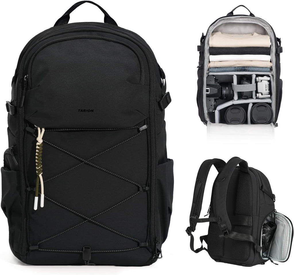 TARION Urban Camera Backpack for Photographers 21L ROVE FX21 Black
